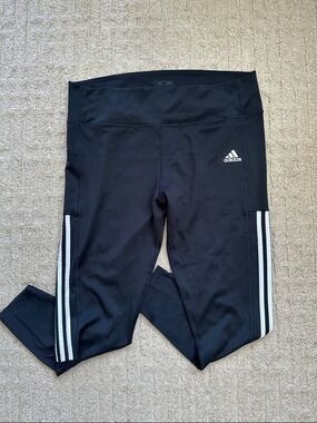 Adidas Aeroready Black 3 Stripes Leggings